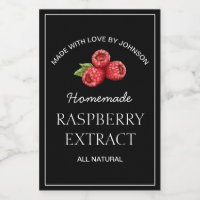 Etiqueta de extracción de frambuesa