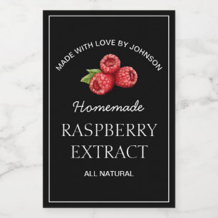 Etiqueta de extracción de frambuesa