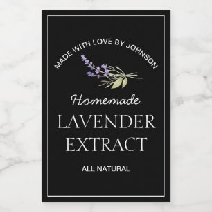 Etiqueta de extracción de lavanda