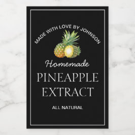 Etiqueta de extracción de piña