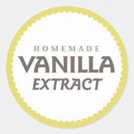 Etiqueta de extracción de vainilla