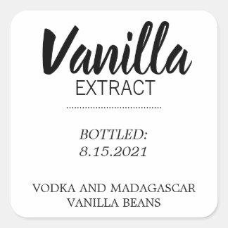 Etiqueta de extracción de vainilla de personalizab