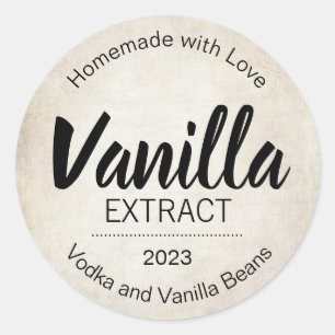 Etiqueta de extracción de vainilla de personalizab