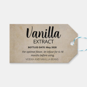 Etiqueta de extracción de vainilla de personalizab