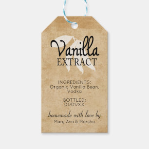 Etiqueta de extracción de vainilla personalizado