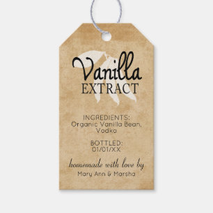 Etiqueta de extracción de vainilla personalizado