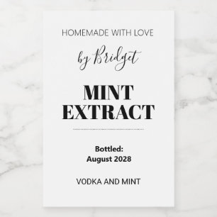 Etiqueta de Extracto de Menta Personalizable