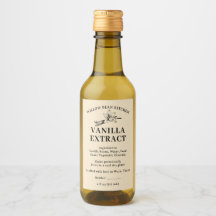 Etiqueta de extracto de vainilla casero amarillo c
