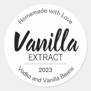 Etiqueta de extracto de vainilla personalizable BL
