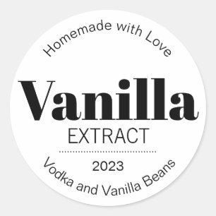 Etiqueta de extracto de vainilla personalizable BL