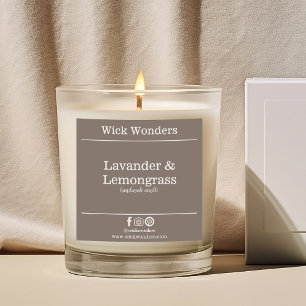 Etiqueta de fabricación de velas minimalista Boho