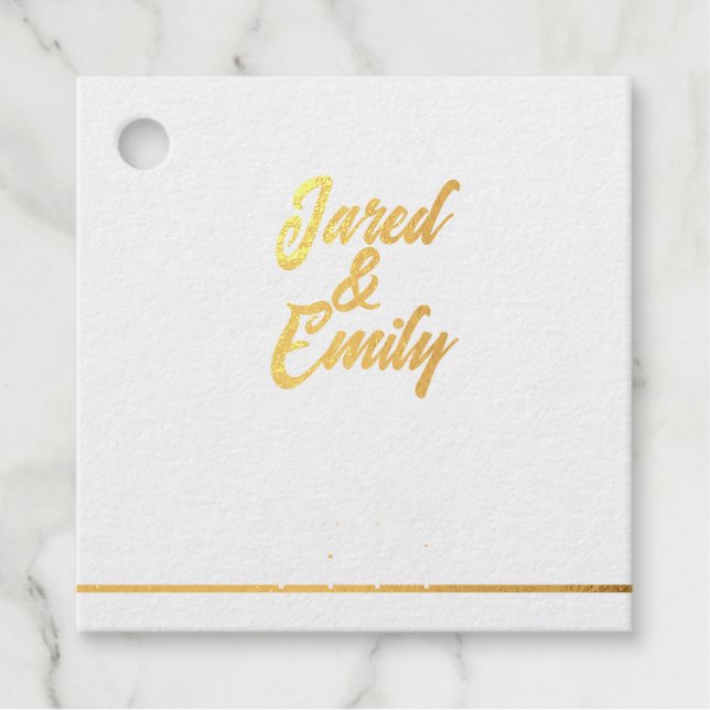 Etiqueta de Favor con Hojas de Oro (Anverso)