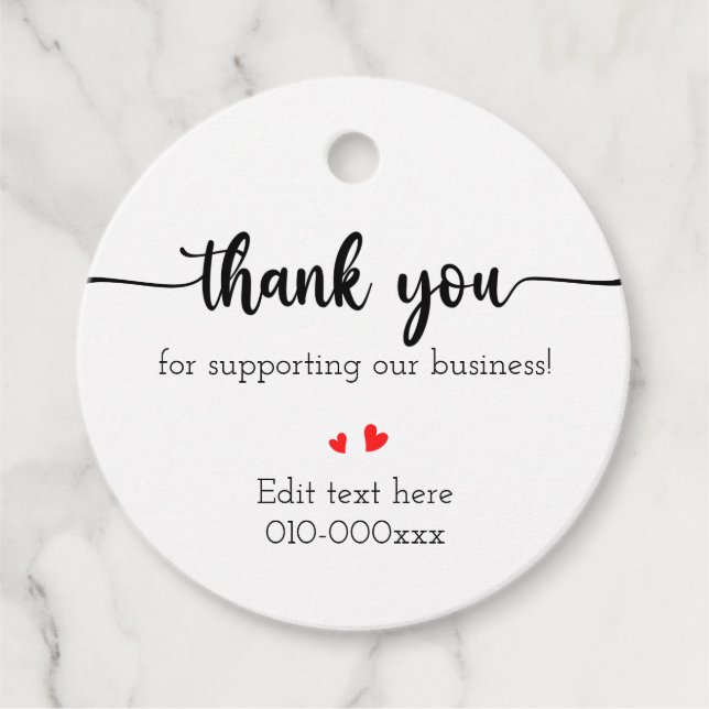 Etiqueta de Favor de Agradecimiento (Anverso)