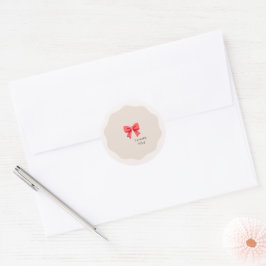 Etiqueta de Favor de Baby Shower con Lazo de Cinta