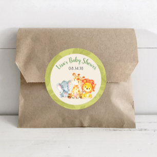 Etiqueta de Favor de Baby Shower de Animales de la