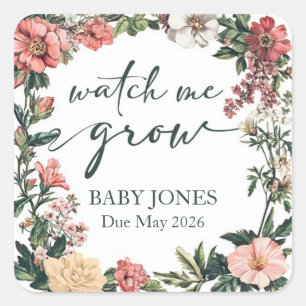 Etiqueta de favor de Baby Shower de crecimiento pa