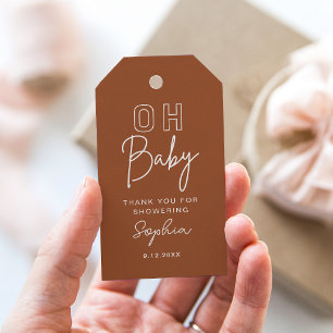 Etiqueta de favor de baby shower de LOLA, Oh Baby 