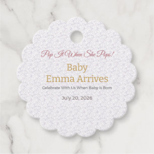 Etiqueta de Favor de Baby Shower de Lujo – ¡Hazlo 