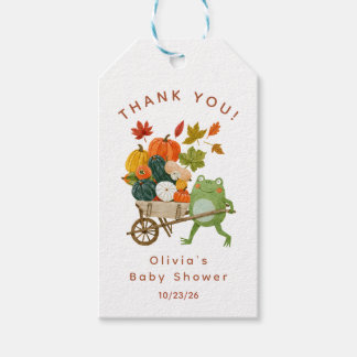 Etiqueta de Favor de Baby Shower de Rana Calabacit
