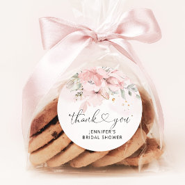 Etiqueta de favor de baby shower de rosas de tono 