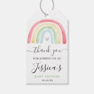 Etiqueta de favor de Baby Shower del arcoiris boho