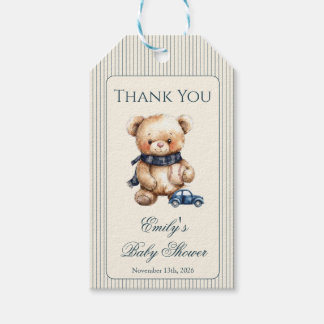 Etiqueta de Favor de Baby Shower del Oso Clásico