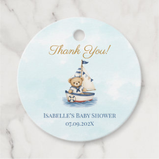 Etiqueta de Favor de Baby Shower para Pequeño Mari