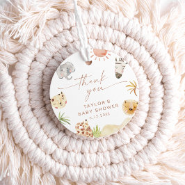 Etiqueta de favor de Baby Shower SAFARI