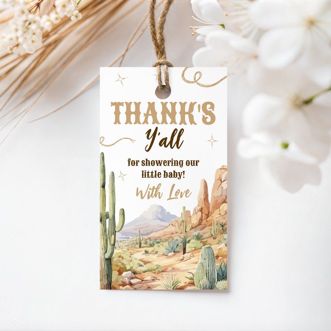 Etiqueta de Favor de Baby Shower Western (Subido por el creador)
