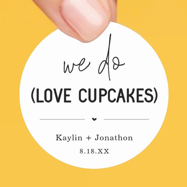 Etiqueta de Favor de Boda Cupcake We Do Love (Subido por el creador)