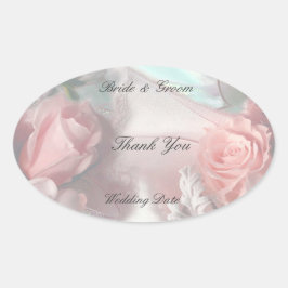 Etiqueta de favor de boda de agradecimiento