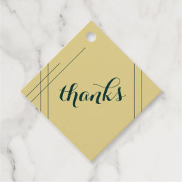 Etiqueta de favor de boda de arte deco de esmerald