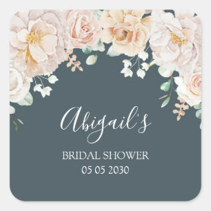 Etiqueta de Favor de Boda de Regadera Floral Vinta