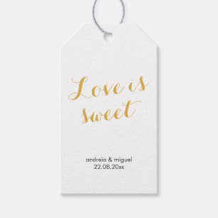 Etiqueta de Favor de Boda El Amor es Dulce Script