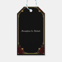 Etiqueta de Favor de Boda Elegante Oscura Gótica
