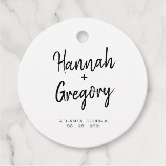 Etiqueta de favor de boda minimalista, TAG BODA