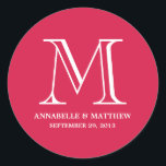 Etiqueta de favor de boda monograma formal<br><div class="desc">Otros colores disponibles en nuestra tienda!</div>