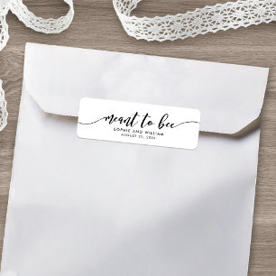 Etiqueta de Favor de Boda Relajante Escritura Dest