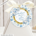 Etiqueta de Favor de Boda Romántica Boho Pastel Az<br><div class="desc">✅ Para encontrar artículos coincidentes,  busque 192W en mis colecciones ✅</div>
