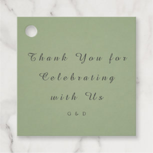 Etiqueta de Favor de Boda Verde