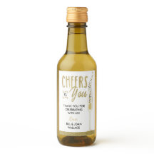 Etiqueta de favor de botella de vino Fiesta de ani