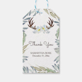 Etiqueta de favor de Boy DEER ANTLER