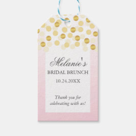 Etiqueta de Favor de Brunch Nupcial y Burbujeante