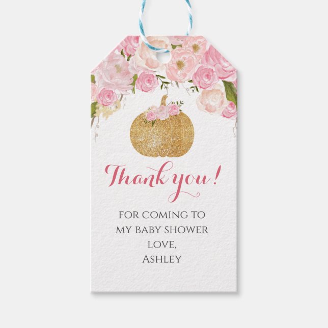 etiqueta de favor de calabaza (Anverso)