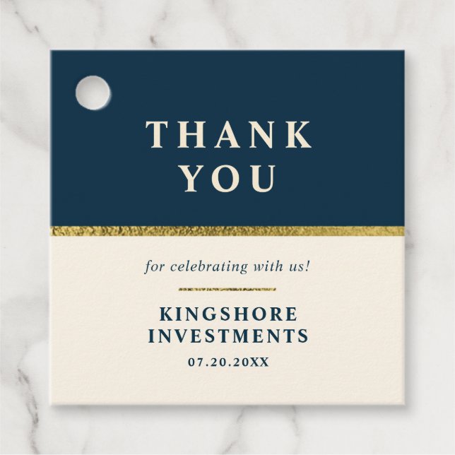 Etiqueta de favor de cena de agradecimiento anual  (Anverso)