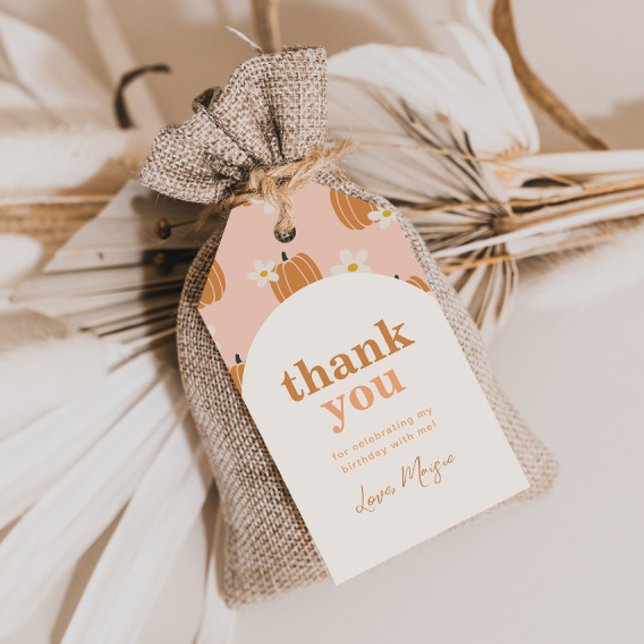 Etiqueta de favor de cumpleaños de calabaza (Subido por el creador)