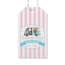 Etiqueta de Favor de Cumpleaños de Camión de Helad