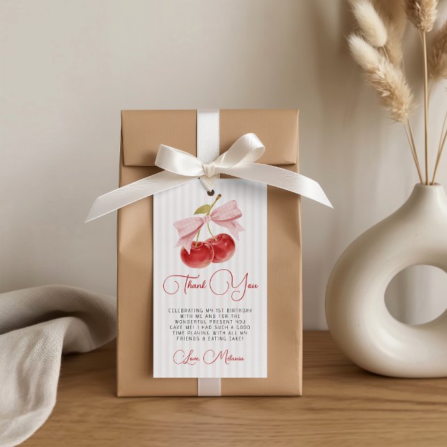 Etiqueta de Favor de Cumpleaños de Cereza (Subido por el creador)