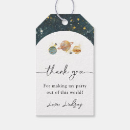 Etiqueta de favor de cumpleaños de espacio | Fiest