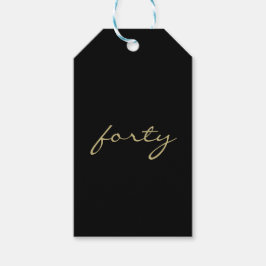 Etiqueta de favor de cumpleaños de la edad minimal